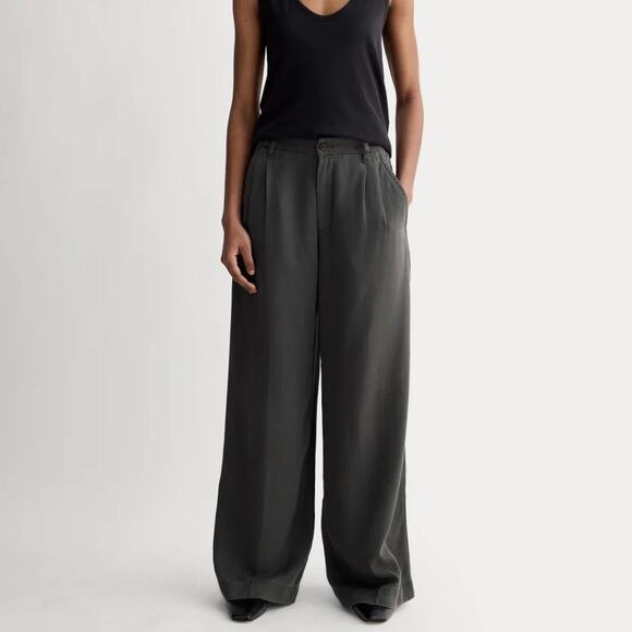 Everlane Pants - Everlane The Trouser Wide Leg Pant Buttersoft Chino Iron Size 4 NWT